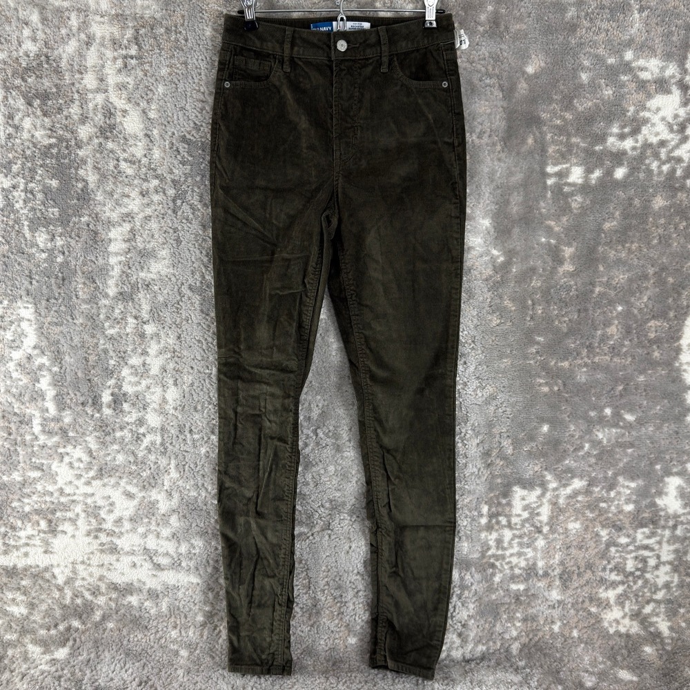 Old Navy Size 4 Rockstar Super Skinny High Rise Corduroy Pants Olive Green Women